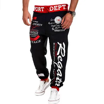 

New High Street Fashionable Letter Printed Men's Jogger Trouser Hip Hop Homens Casual Bermuda Harem Pants Sweatpants Streetwear