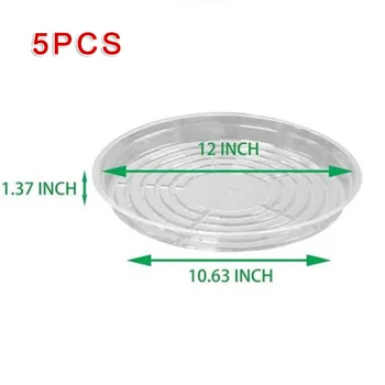 

20PCS Flower Pot Tray Plant Saucer Garden Transparent PET Gardening New