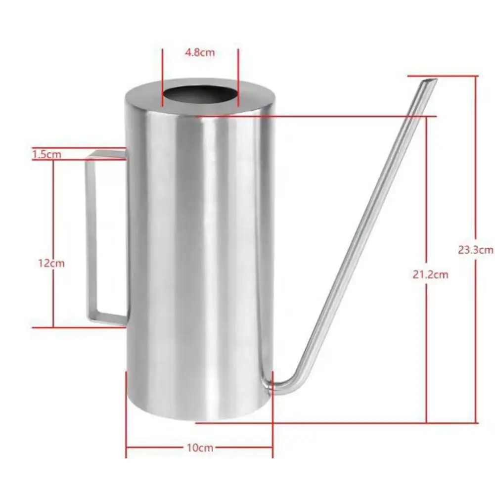 1.5L нержавеющая сталь полив расписанный цветами чайник длинный рот сад растение Flowe полив горшок бытовой сад посыпки горшок