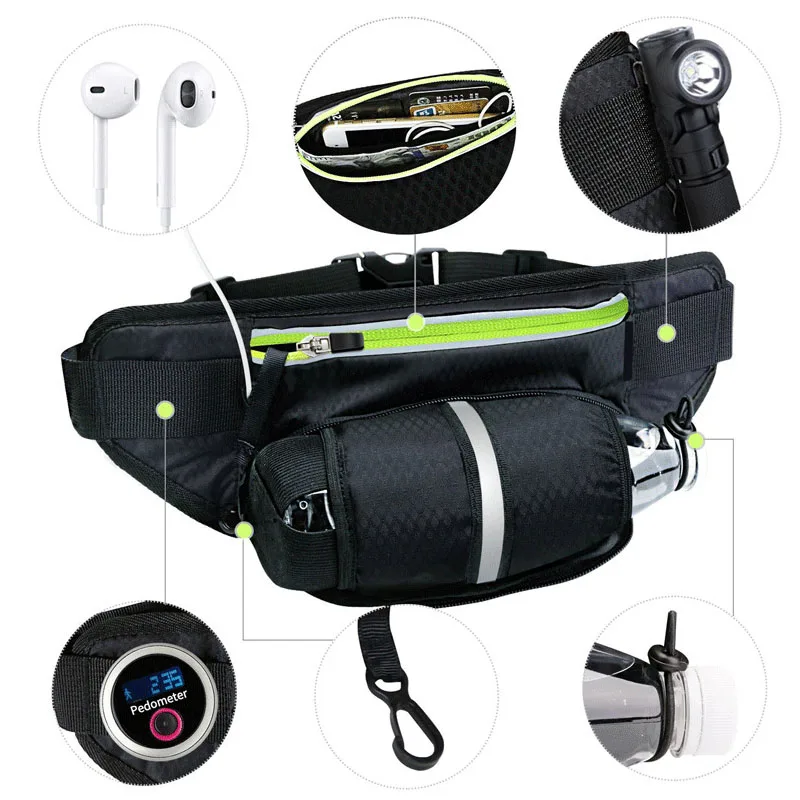 Outdoor Sports Gym Trail Running Waist Bag Pouch Water Bottle For Sport Running Hiking Trail Run Camping Waist Bag Fanny Packs
