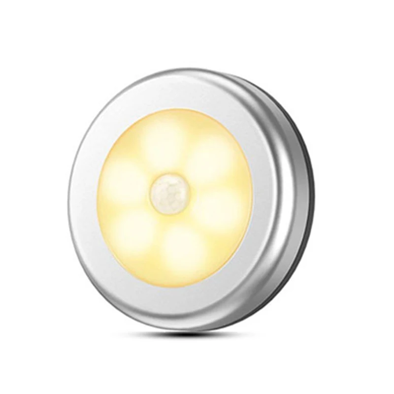 Инфракрасный PIR датчик движения ночник беспроводной детектор света 6 Led настенный светильник Авто Вкл/Выкл шкаф батарея мощность