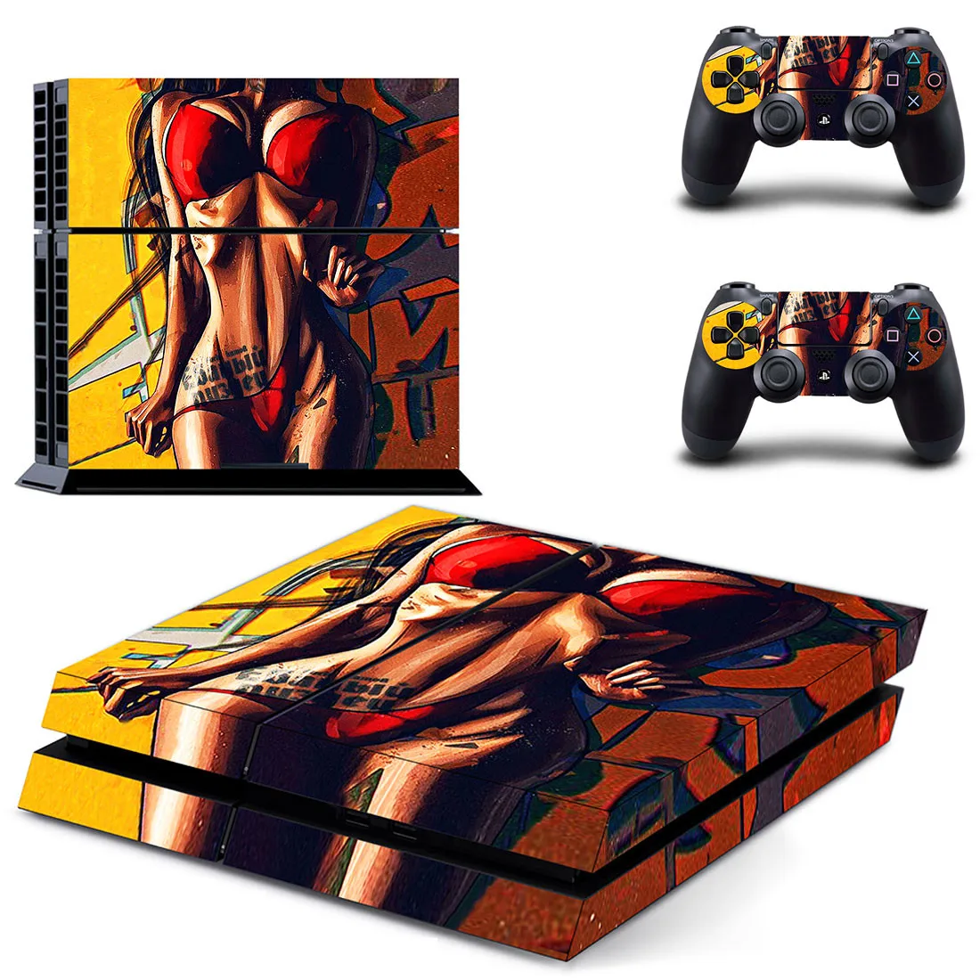 PS4 наклейки виниловые кожа PS 4 стикер Play station 4 Наклейки Обложка Pegatinas Adesivos для playstation 4 консоли и 2 контроллера