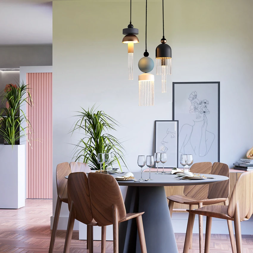 Nordic Glass Pendant Lights Lighting Modern Loft Design Home Decor hanging Lamp Restaurant Bedroom Bedside kitchen pendant lamp | Лампы и