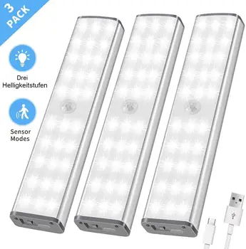 

3PCS/Pack LED Under Cabinet Light PIR Motion Sensor Lamp 30 LEDs Lighting for Wardrobe Cupboard Closet Kitchen Night Light