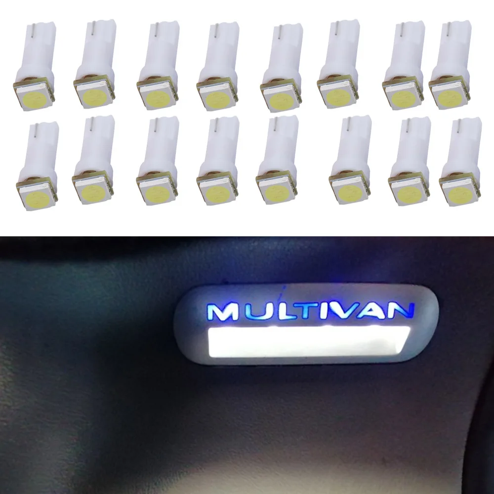 16pcs White Error free LED bulb Entry interior Foot Step light For VW