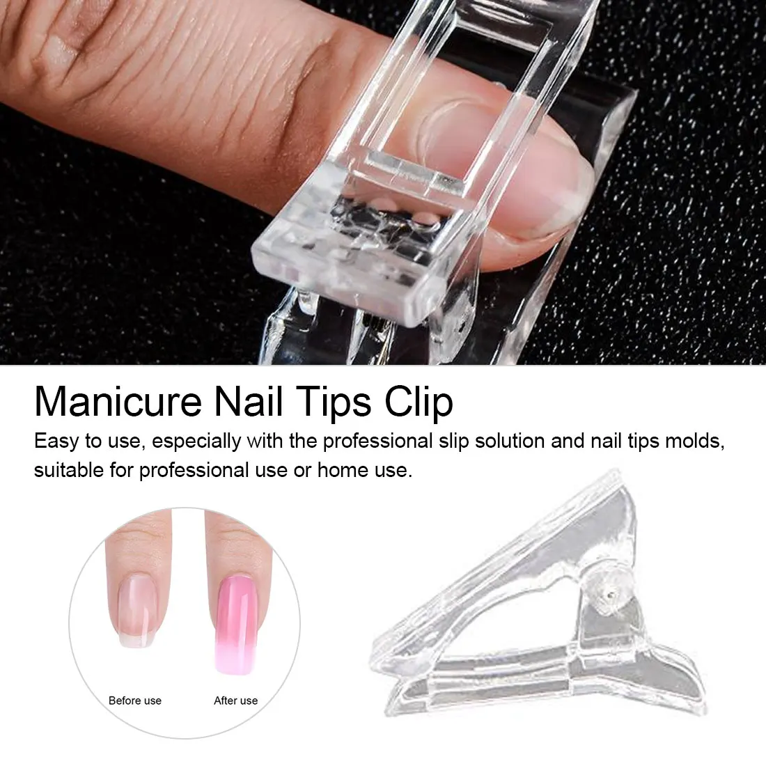 

5pcs Quick Building Mold UV LED Nail Art Builder Manicure Tools Plastic Nail Tips Clip For Gel Finger Extension