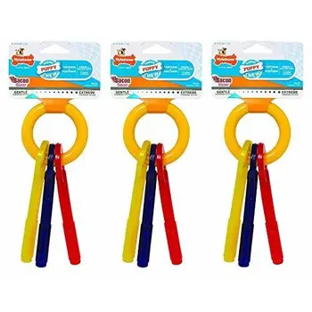 

Nylabone - Juego de 3 Llaves para dentición de Cachorro de Tocino, tamaño pequeño