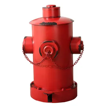 

Creative trash can pedal retro iron fire hydrant model bar restaurant organizer storage holder