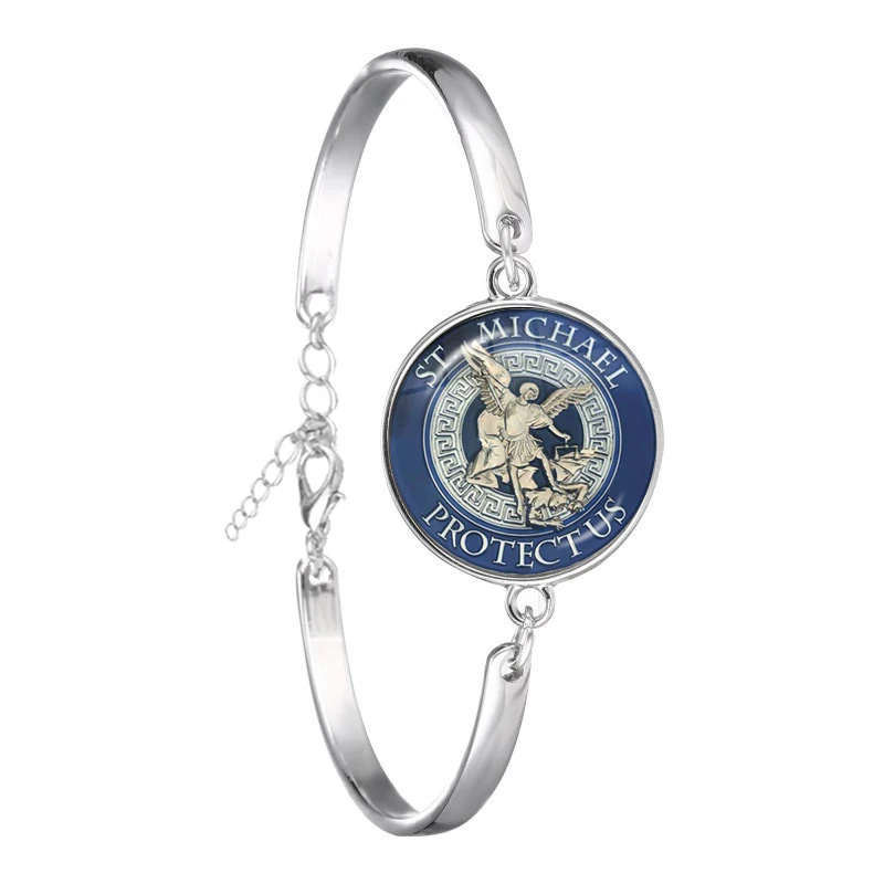 Bracelet Archange Saint Michel, Protection du Bouclier, Breloque Orhodox Russe, Bijoux pour Saint Cadeau