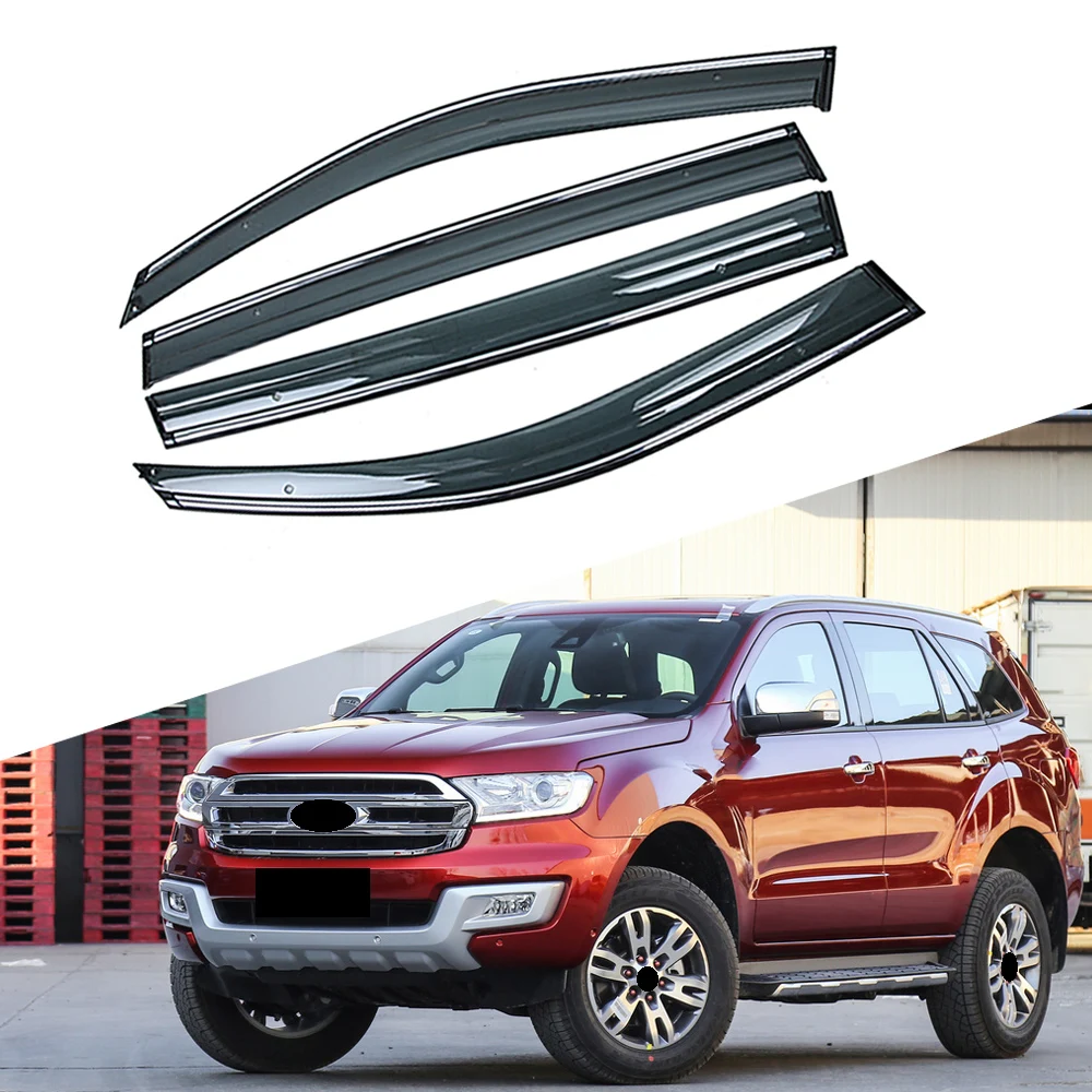 Для FORD Everest- окна автомобиля Защита от солнца дождь тени козырьки щиток Shelter Защитная крышка рамка наклейка внешние аксессуары