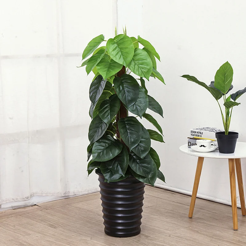 100cm Tropical Monstera Big Artificial Tree Large Fake Plant Plastic Palm Tree Plastic Turtle Leaves For Home Party Office Decor