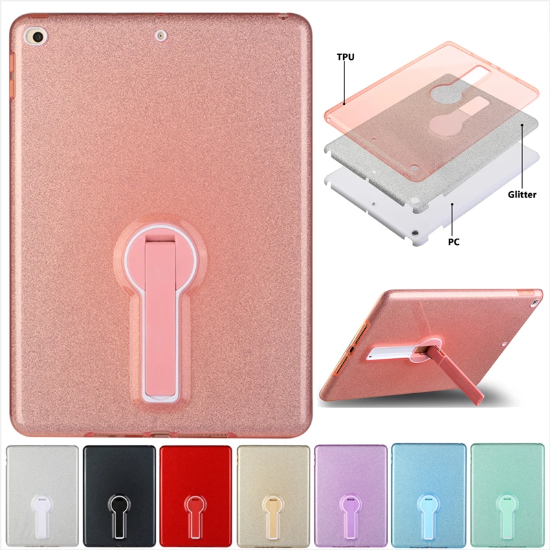 Tablet Cover For Apple Ipad Air 1 A1474 A1475 A1476 Glitter TPU PC Stand Case Coque IPad 5th Generation 9.7 Cases | Компьютеры и офис