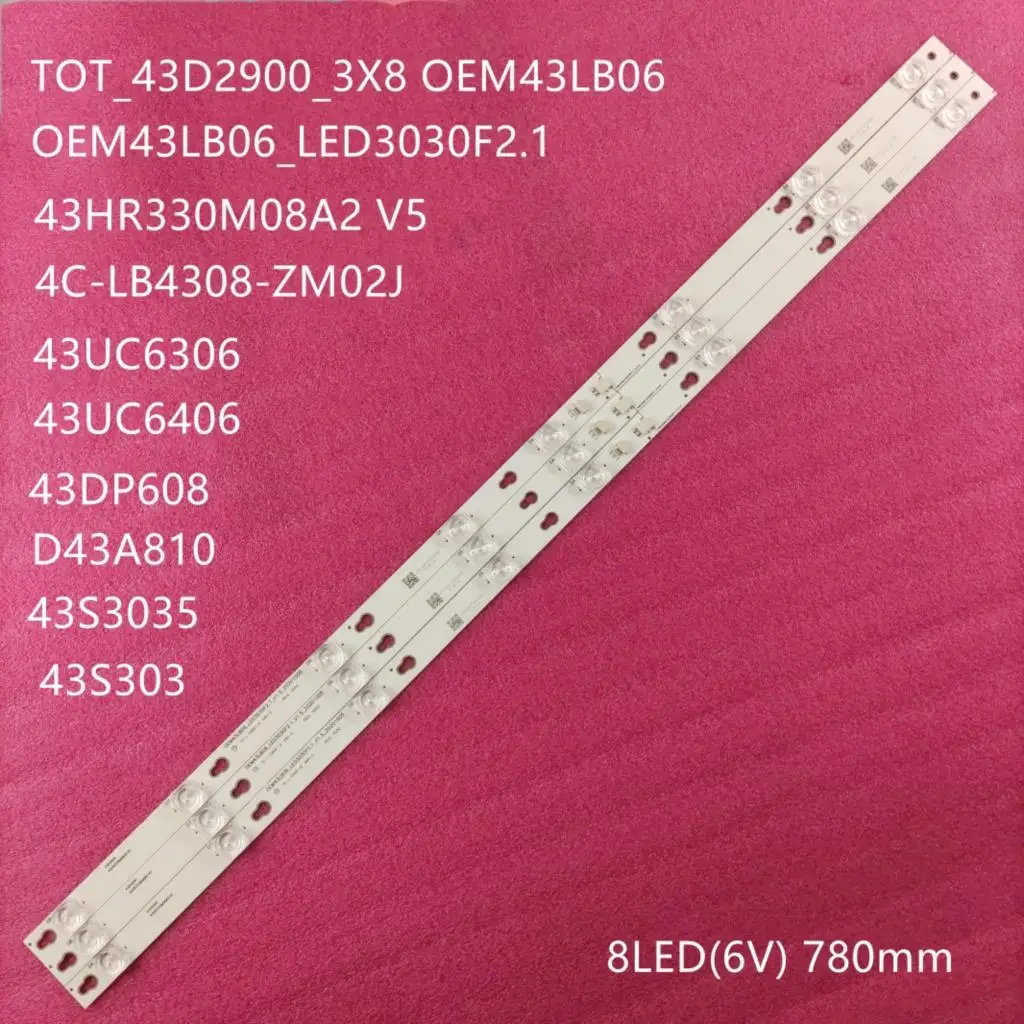 Светодиодный Подсветка полосы для TOT_43D2900 Thomson 43UC6306 43UC6406 43U67EBC OEM46LB06 TCL 43S303 43S305TABA