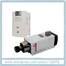 4 керамический подшипник шпинделя двигатель 6 кВт ER32 с воздушным охлаждением мотор шпинделя 18000 об/мин+ 7.5кВт AC220V/AC380V преобразователь частоты vfd