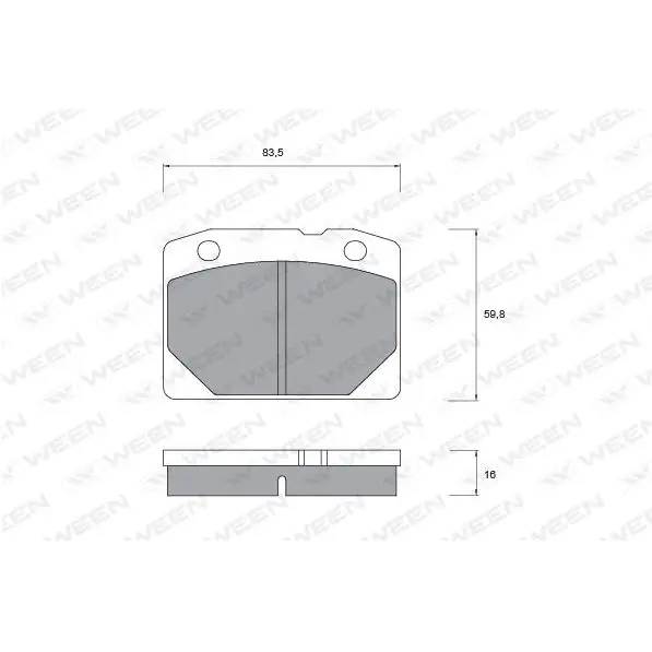 Pads тоPмозные disc-t WEEN 151-1103