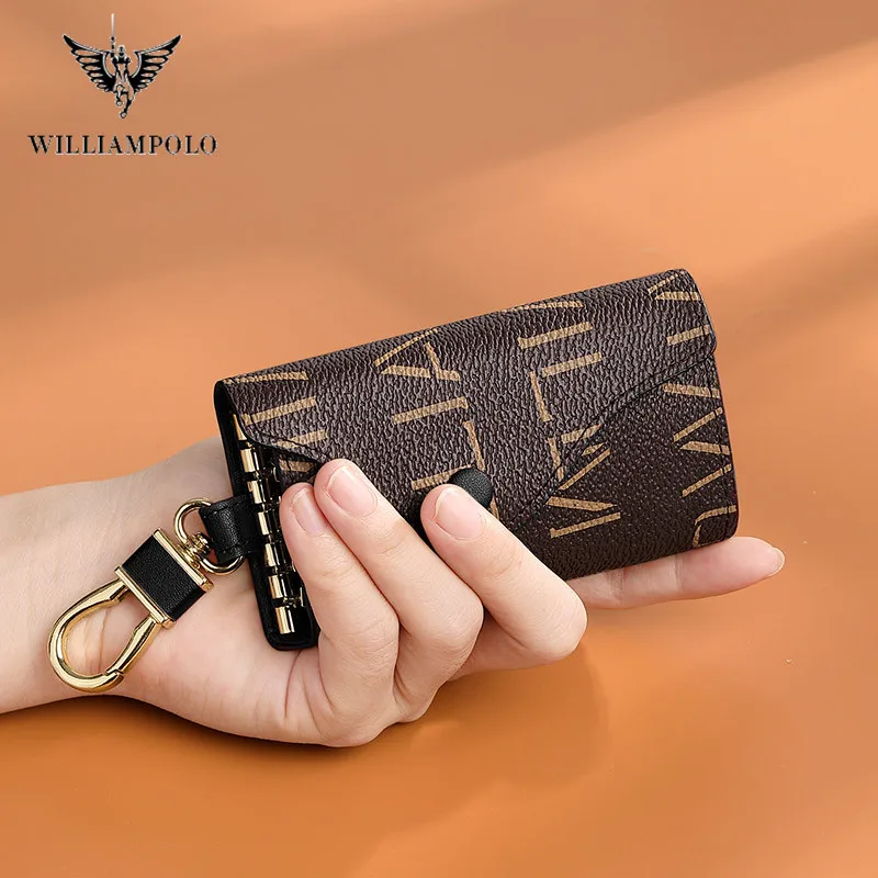 Женский многофункциональный чехол для ключей WilliamPolo кошелек монет с большой