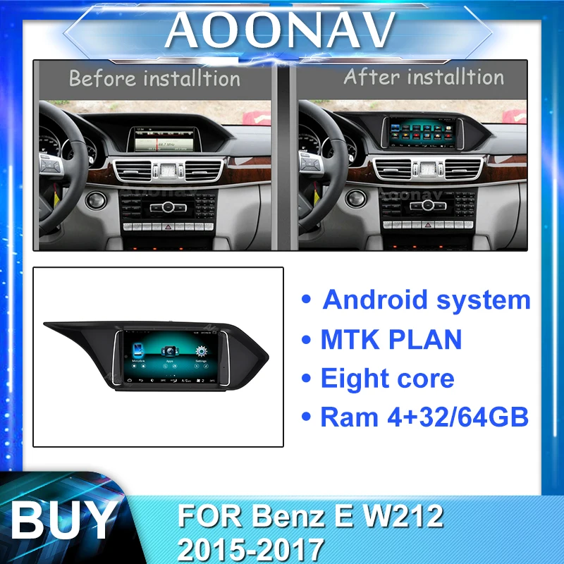2din android автомобильный радио мультимедийный плеер для Benz E W212 2015 2017 стерео