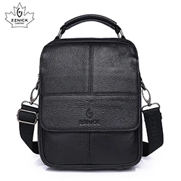 Мужская сумка через плечо, сумка через плечо, сумка-мессенджер из натуральной кожи, Мужская Высококачественная роскошная сумка на плечо, сумка ZZNICK - Цвет: 8028 black