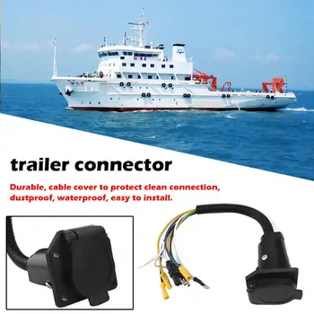 

Trailer Light Wiring Adapter Environmental Protection and Durability 7 Way RV Blade to 4 Way Flat with Mounting Bracket