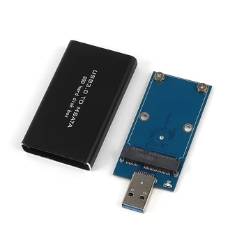 

USB 3.0 to mSATA SSD Hard Disk Converter Adapter ASM1153E card with Enclosure External Case Box