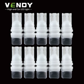

10pcs Ceramic lens W5W T10 LED Clearance Light Auto Car Interior Bulb Lamp For honda civic jazz fit nissan leaf note tiida juke