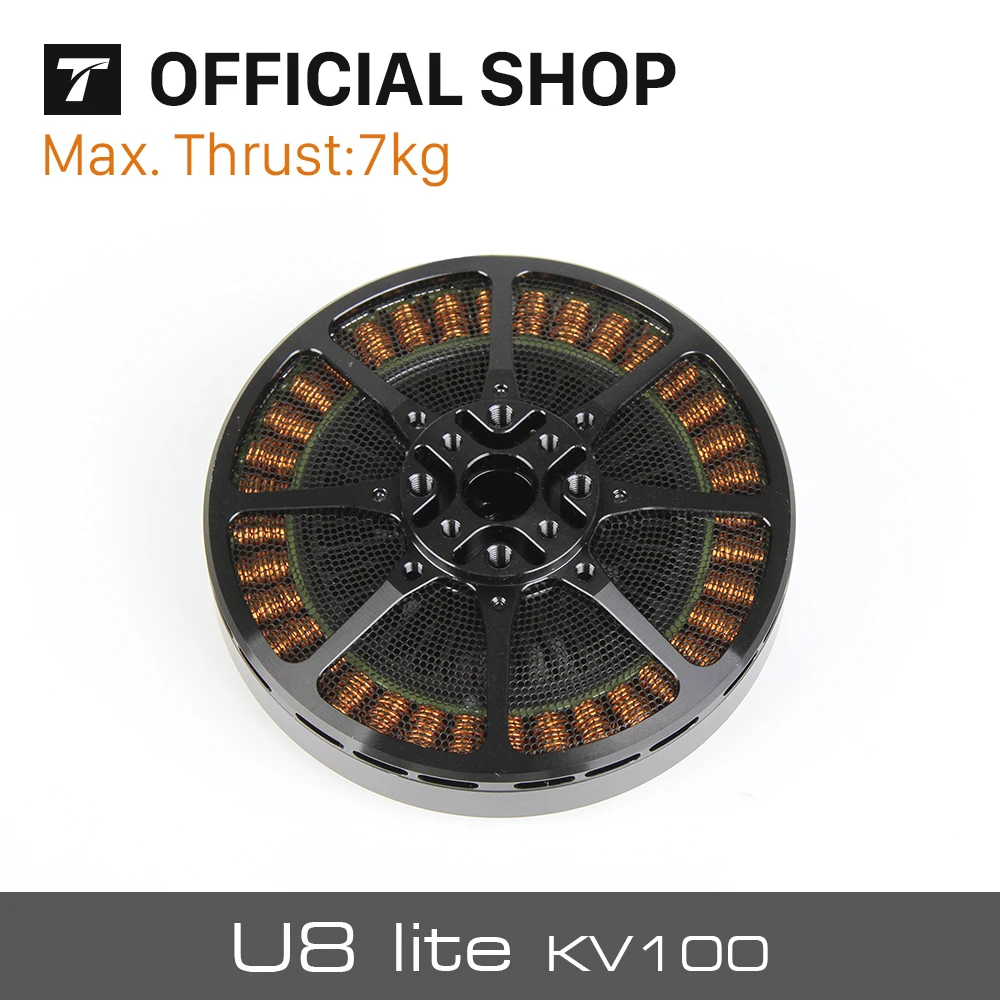 Ульсветильник двигатель T-motor U8 Lite KV100 эффективный с ульсветильник CF оповещением