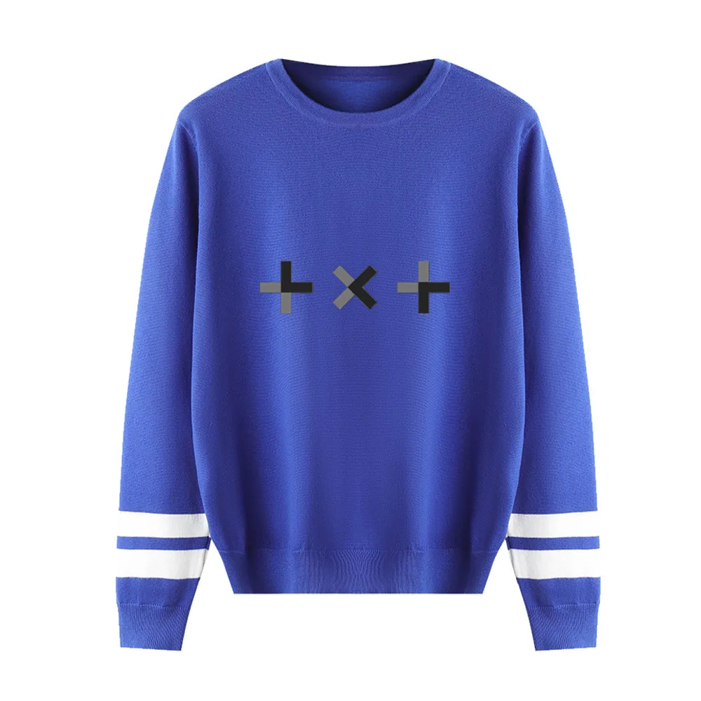 TXT TOMORROW X TOGETHER Kpop крутой свитер с принтом Harajuku Модный высококачественный зимний Кардиган с круглым вырезом сверхмодный свитер - Цвет: MY01