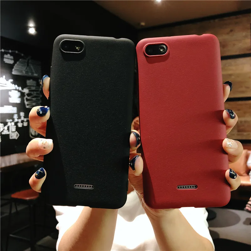 

Frosted Sand Texture Plastic Case For XiaoMi RedMi 6A 5A 4A Note5 4X Cover TPU Soft Back Cases Cover For XiaoMi Redmi 5Plus