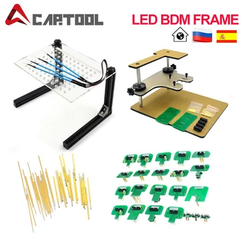 

LED BDM Frame Acrylic ECU Programmer With 4Pcs Probe Pens For KTAG KESS V2 22pcs Adapter BDM Probe Adapter BDM100
