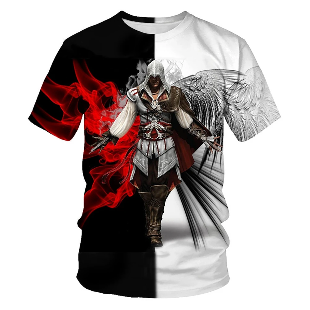 

Creative oversized short-sleeved streetwear 2020 summer Assassin's Creed 3D printing T-shirt men's casual sweatshirt XXS-6XL