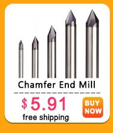 CNC Solid Carbide engraving bits milling cutter woodwork set 3.175mm 6.35mm 6mm shank router bits for carving wood tools