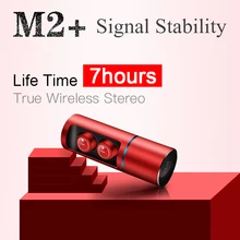 M2+ бинауральная Беспроводная Bluetooth 5,0 гарнитура TWS стерео спортивные водонепроницаемые наушники мини стелс микрофон затычка для наушников для смартфона