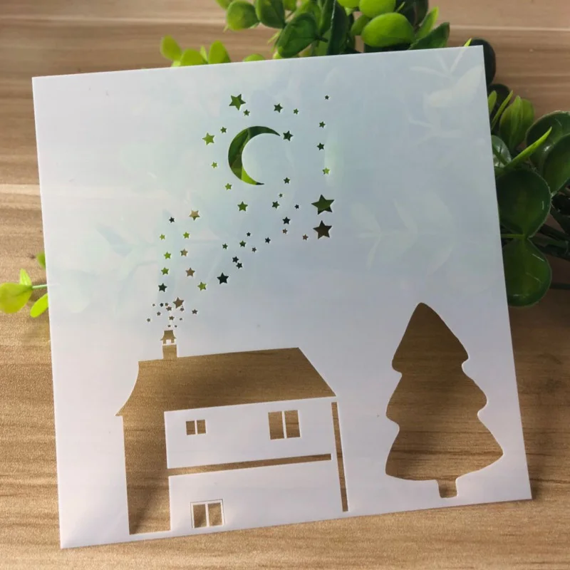 9pcs New Children Drawing Template DIY Hollow Drawing Painting Graffiti Stencil