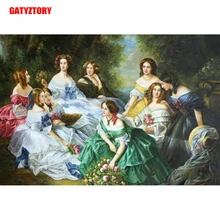 GATYZTORY 5D алмазная живопись Полная площадь DIY домашний декор мозаичные Стразы Картина на холсте с логотипом на заказ настенная художественная необычная Дамская картина