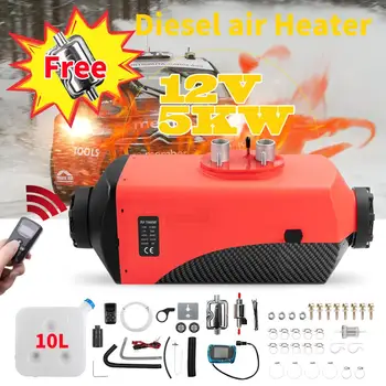 

7 Days Fast Shipping 5KW 12V Air Diesel Heater 10L Tank Vent Duct Car Heater with Thermostat Silencer LCD Remote for Motorhome