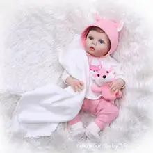 Poupée bébé Reborn en Silicone souple, mignon, corps complet, maison de jeux d'eau, bain de couchage, jouets de qualité, cadeau de vacances, AA50DT 
