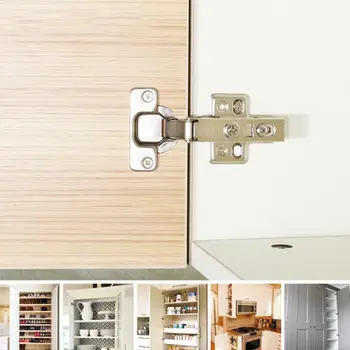 

4PCS Stainless Steel Door Hydraulic Hinges Damper Buffer Mute Concealed Hinge
