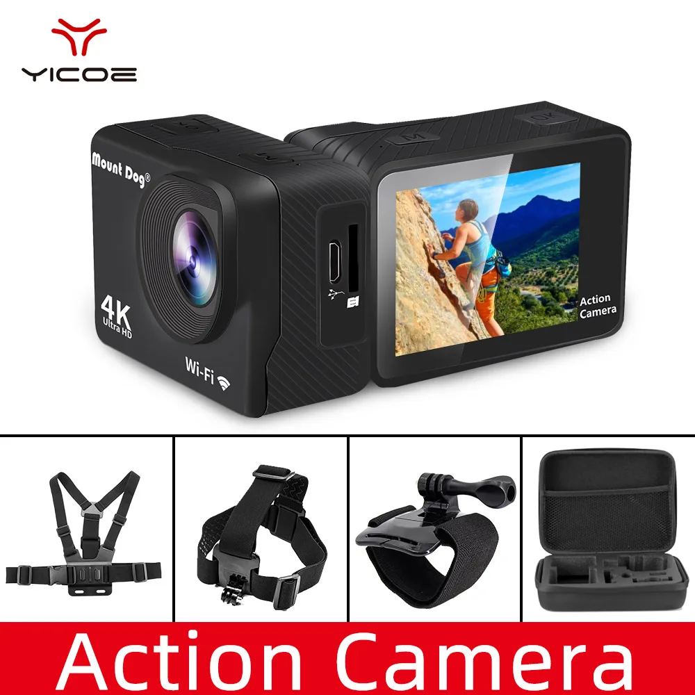 2," HD Go экшн спортивная видеокамера Pro 4K Подводная Водонепроницаемая камера WiFi Пульт дистанционного управления видеокамера DVR рекордер DV 30fps - Цвет: Parachute3