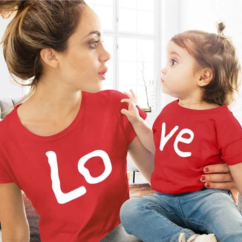 

Summer Fashion Family Matching clothes Mommy And Me T Shirt Mother And Daughter Family Clothes Mom print T-shirt