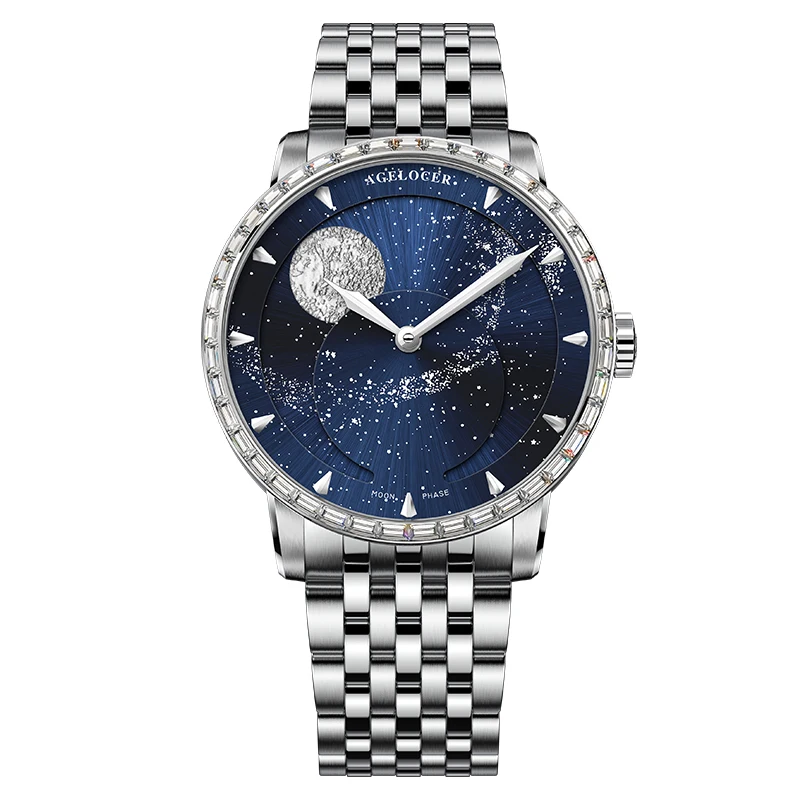 AGELOCER Moonphase orologio automatico riserva di carica 80H orologi  meccanici orologio da polso di lusso con fasi lunari di marca superiore  relogio masculino|Mechanical Watches| - AliExpress