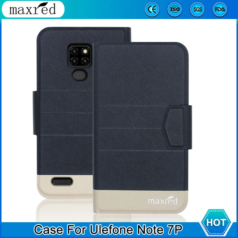 5 цветов! Ультратонкий кожаный защитный чехол для Ulefone Note 7P 2020 дюйма | Мобильные