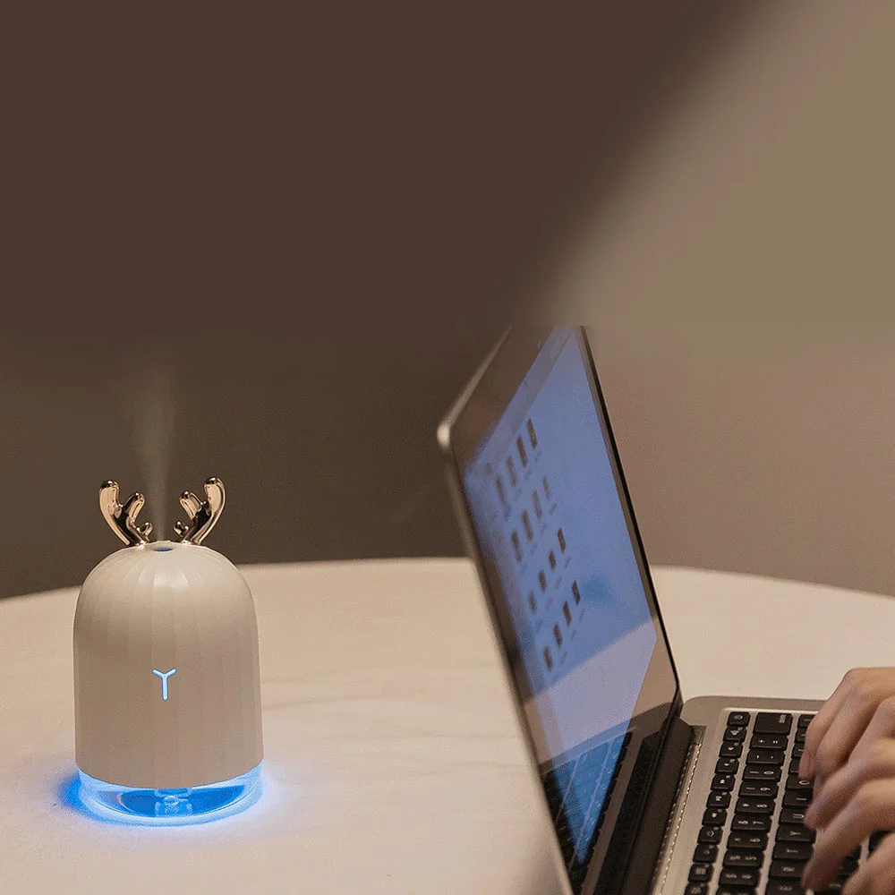 

Valentine's Day Gift 220ML Ultrasonic Air Humidifier Aroma Essential Oil Diffuser for Home Car USB Fogger Mist Maker with Light