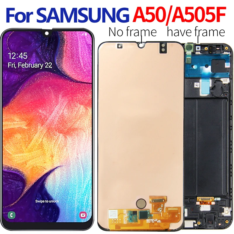 ЖК-дисплей Amoled или incell A50 экран для Samsung Galaxy A505F/DS A505F A505 сенсорный дигитайзер в