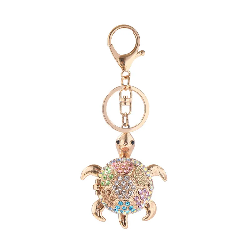 

2021 Trend New Year Gifts Opal Turtle Key Chain With Full Rhinestones For Boys And Girls Friendship Graduation Memory Birthday