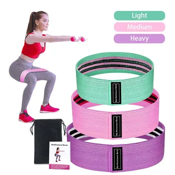 

Circle Hip Resistance Bands 3-Piece Set Anti-slip Workout Exercises Braided Elastic Bands Yoga Rubber Bands Fitness Equipment