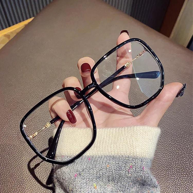 Blue Light Blocking Glasses Oversized Square for Women Big Fashion Computer Blocker Eyeglasses Frame