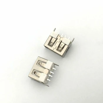 

500pcs USB 2.0 4Pin A Type Female Socket Connector Short Style for Data Transmission Charging