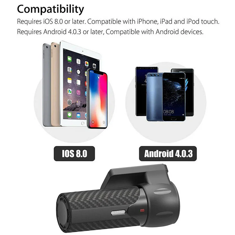 Smart Dash Cam 32GB 170 Degree Mini 1080P Full HD Wifi Car DVR Camcorder Night Version G-Sensor Driving Recorder PK for Xiaomi