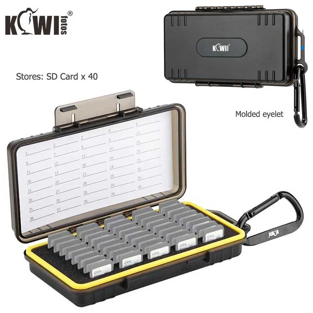 40 Slots Waterproof Memory Card Cases Holder Storage Box Organizer for SD SDHC SDXC NS PSV PS Vita Nintendo Switch Game Cards