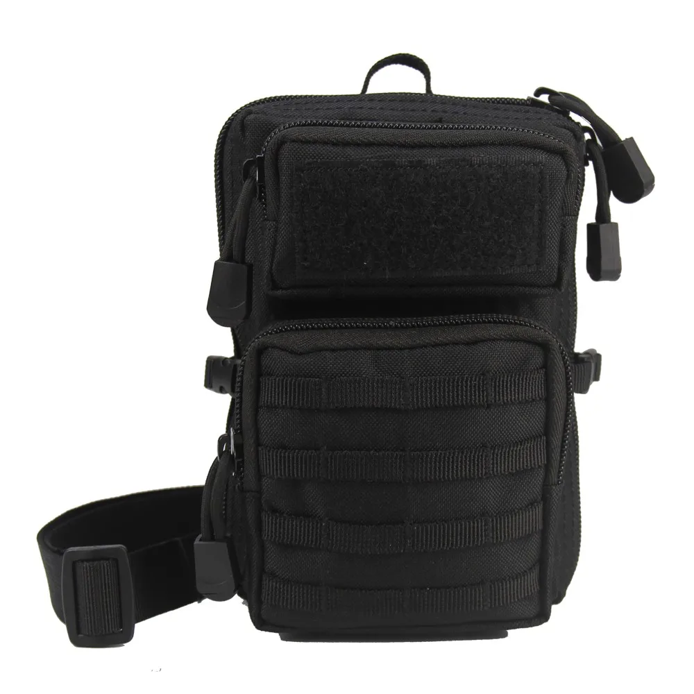 Black 1000D тактическая Сумка Molle, Мужская военная сумка на плечо, поясная сумка, сумка для повседневного использования, чехол для телефона, сумка для охоты на открытом воздухе - Цвет: Black